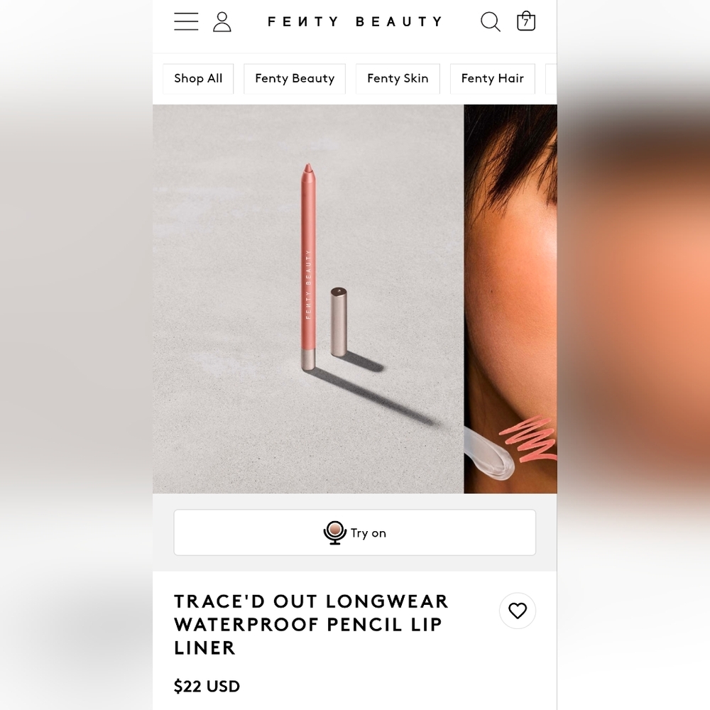 Fenty Beauty Trace'd Out Longwear Waterproof Lip Liner — Apri'Caught NEW